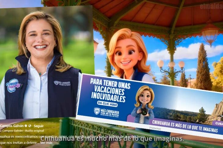 Maru Campos en publicidad de turismo.