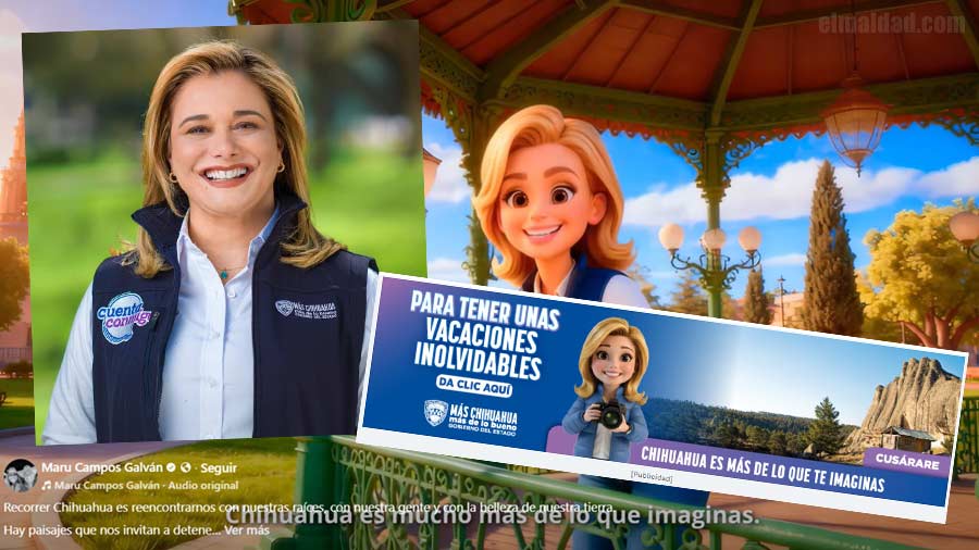 Maru Campos en publicidad de turismo.