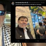 Noroña presumiendo su viaje a Palestina.