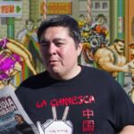 Diputado Armando Samaniego y de fondo Final Fight en el barrio chino.
