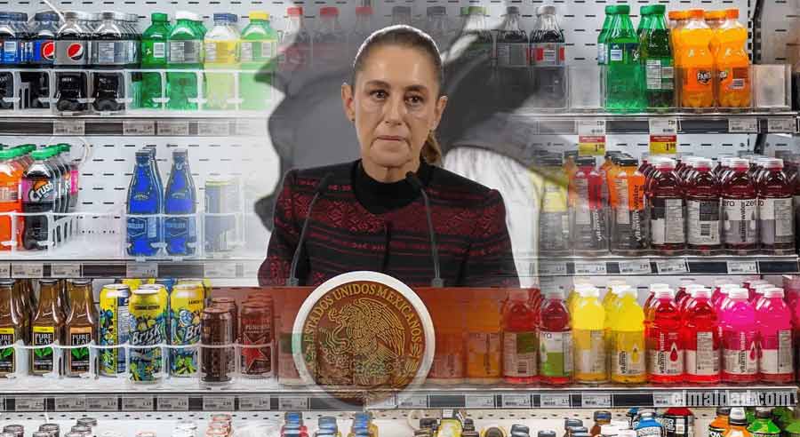 Claudia Sheinbaum y las bebidas azucaradas.