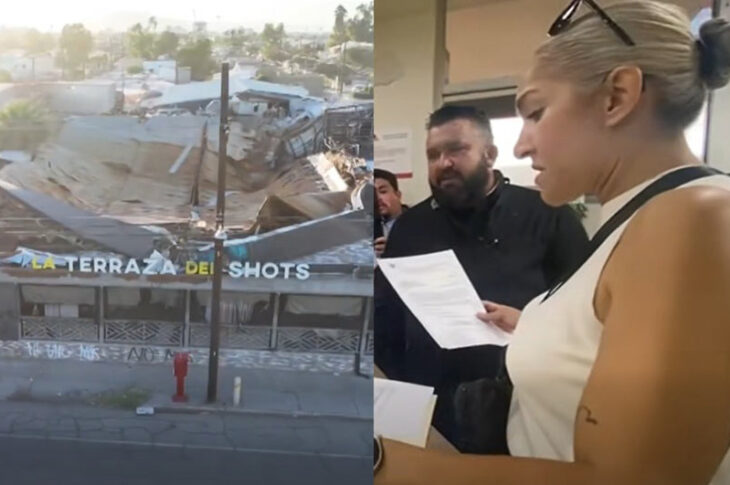 Bar Shoots (imagen: TV Azteca) y padres de Kevin Moreno (Imagen: MF Noticias Mexicali).