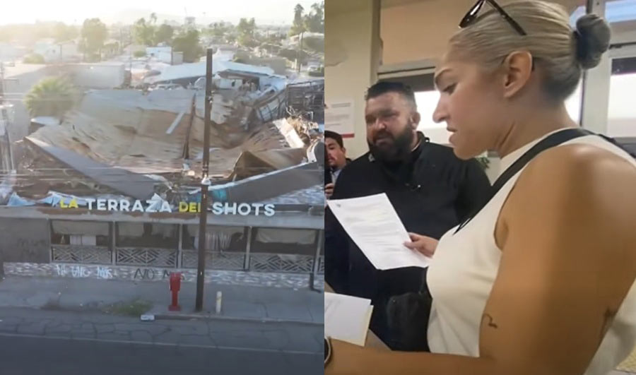 Bar Shoots (imagen: TV Azteca) y padres de Kevin Moreno (Imagen: MF Noticias Mexicali).