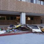 Lo que quedó del campamento. Foto: Artículo 39.