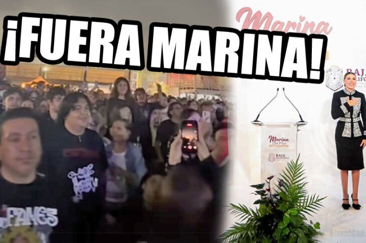 Raza en el concierto de Caifanes y Marina del Pilar al finalizar su informe de gobierno.