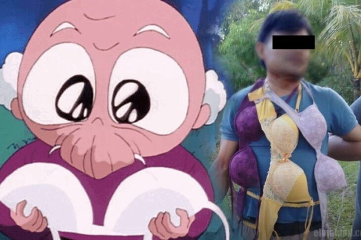 Maestro Happosai y el tipo detenido.