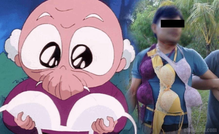 Maestro Happosai y el tipo detenido.