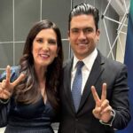 Kenia López y Jorge Romero durante el pasado mes de junio.