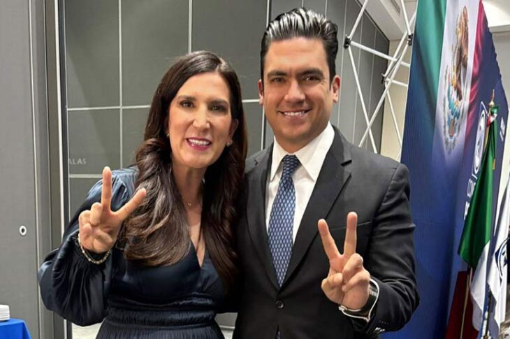 Kenia López y Jorge Romero durante el pasado mes de junio.