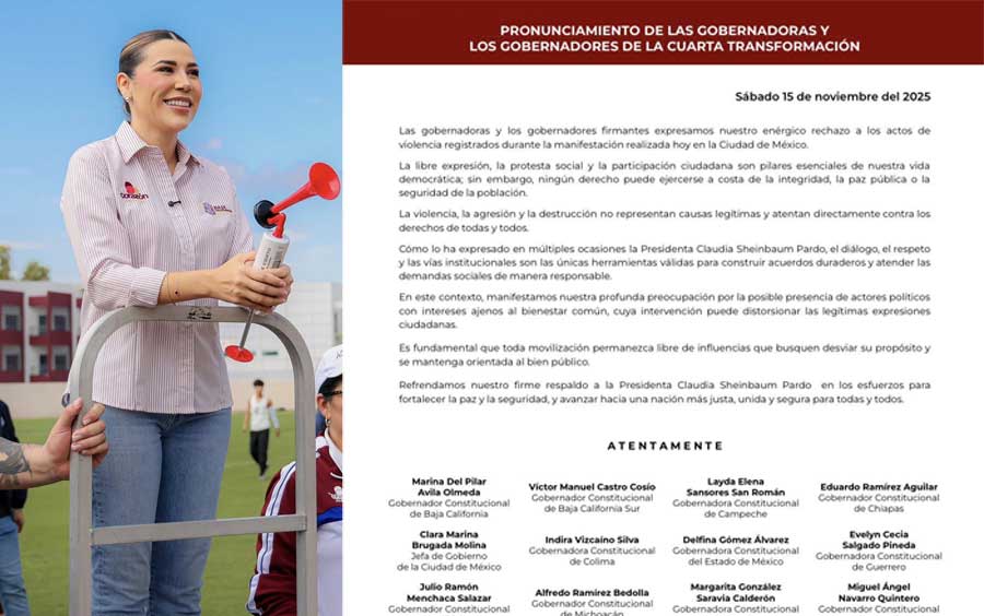 Marina del Pilar y el comunicado.