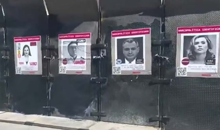 Imágenes de políticos señalados de presuntos nexos con el crimen organizado.