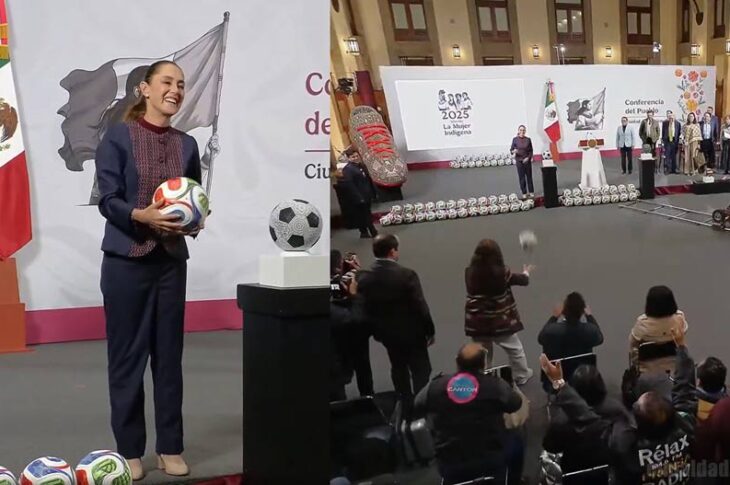 Claudia Sheinbaum y los balones.