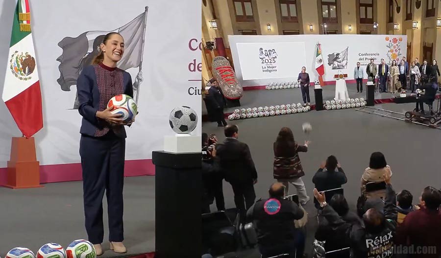 Claudia Sheinbaum y los balones.