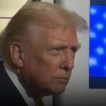 Trump en el Air Force One.