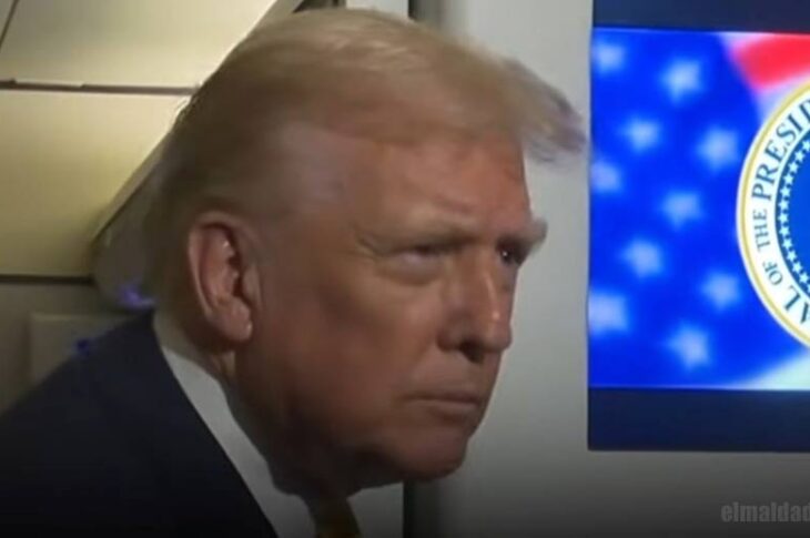 Trump en el Air Force One.