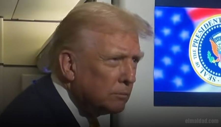 Trump en el Air Force One.