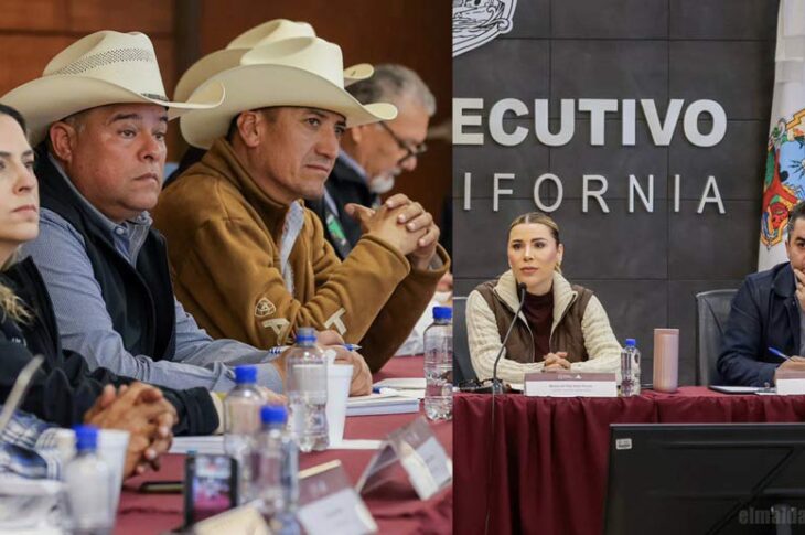 Agricultores y autoridades.