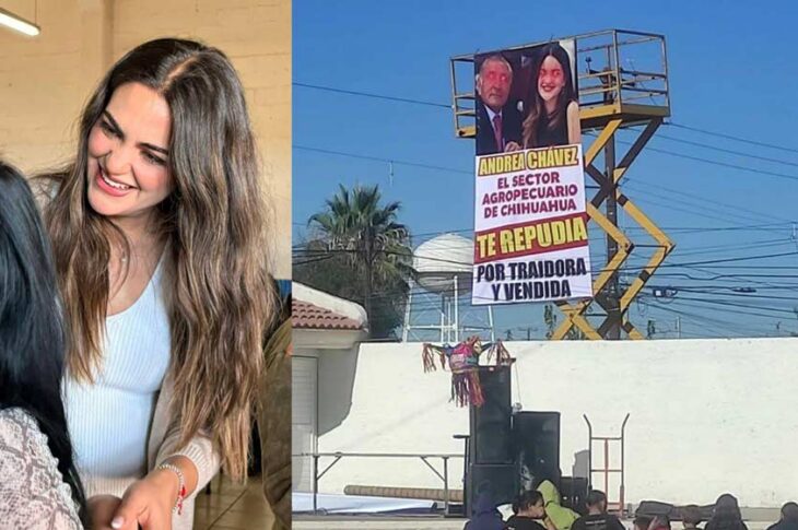 Andrea Chávez y la lona en su contra.