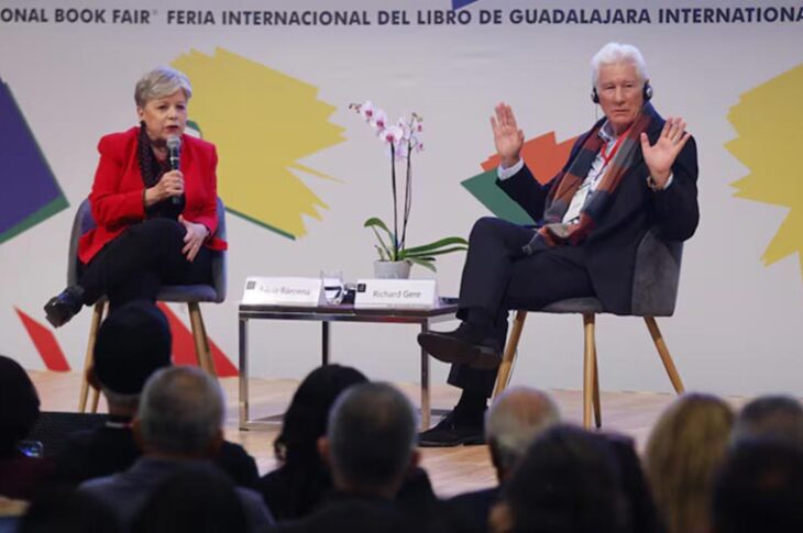 Alicia Bárcena y Richard Gere en la FIL.