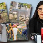 Figuras del bosque encantando y Geraldine Ponce.