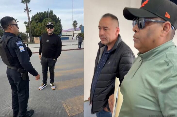 El Chiquilín y los policías señalados que pusieron denuncia en su contra por falso testimonio.