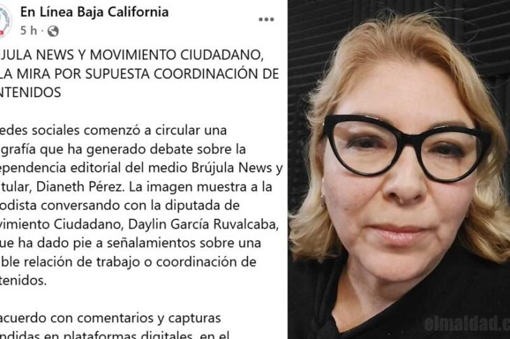 Nota de En Línea Baja California y Dianeth Pérez.