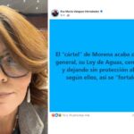Eva María Vásquez en su live y su estado en Facebook.