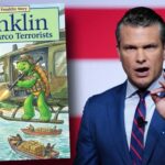 Franlink la tortuga y Pete Hegseth.