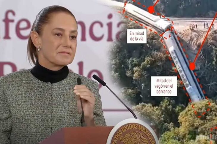 Claudia Sheinbaum y el tren descarrilado.