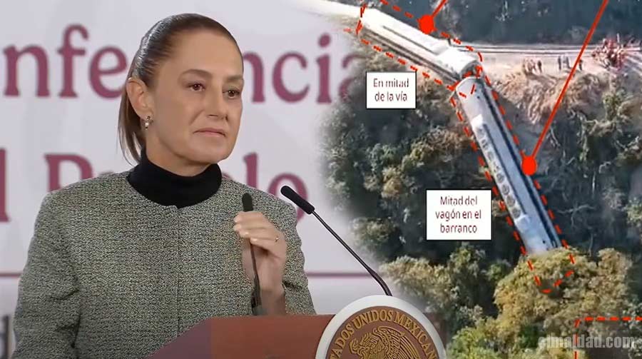 Claudia Sheinbaum y el tren descarrilado.
