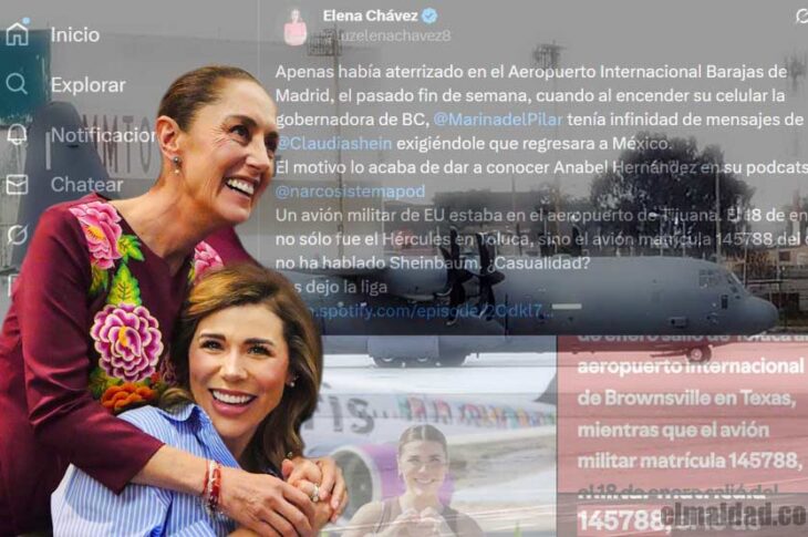 Claudia Sheinbaum, Marina del Pilar y el tweet de Elena Chávez.