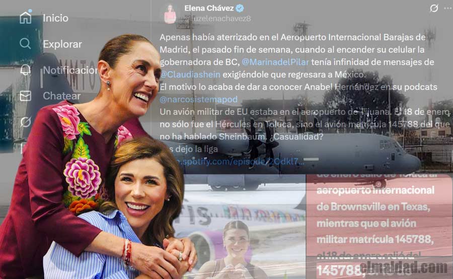 Claudia Sheinbaum, Marina del Pilar y el tweet de Elena Chávez.