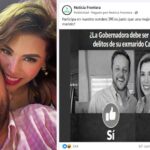 Carlos Torres y Marina del Pilar, a un lado la encuesta de Noticia Frontera.