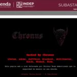 Captura de pantalla del sitio de INDEP hackeado.