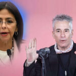 Delcy Rodríguez y Fernando Carrillo.