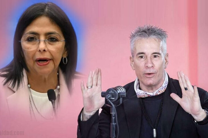 Delcy Rodríguez y Fernando Carrillo.