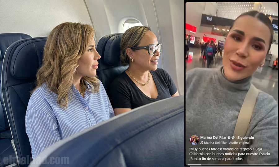 Marina del Pilar en imagen presuntamente hecha con IA y captura de pantalla de su video.