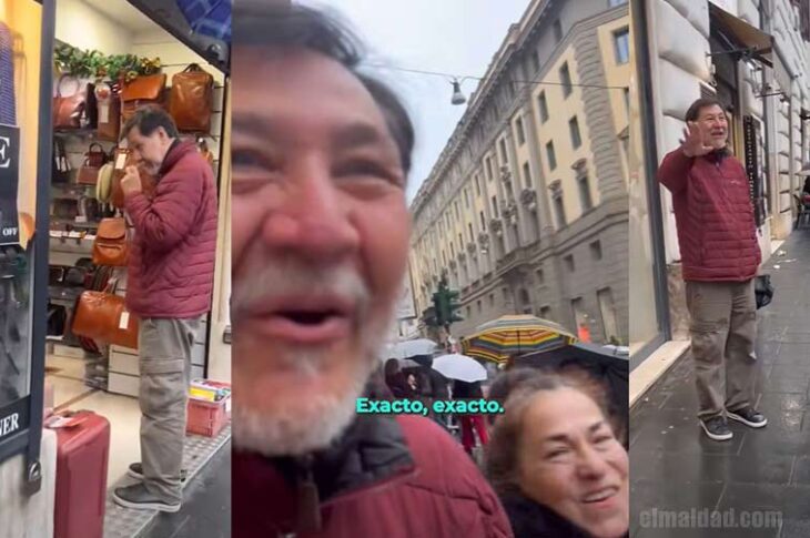 Altercado de Noroña con turista mexicano en Roma.