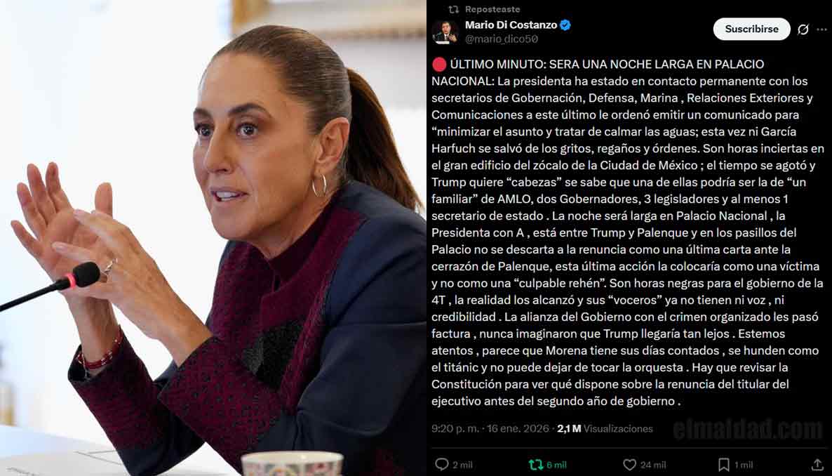 Sheinbaum y el tweet del vocero del PRI.