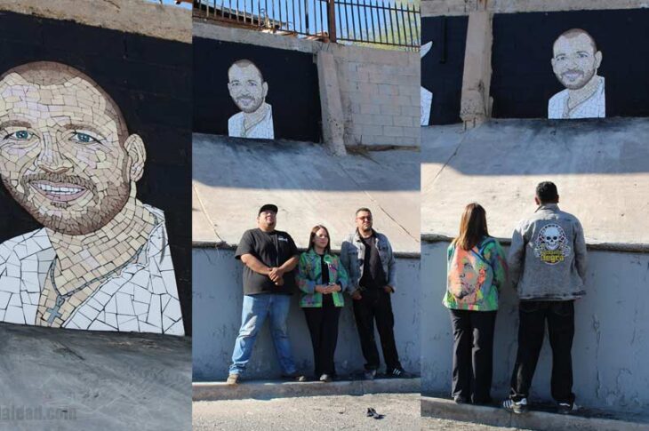 Mural a Sunshine Rodríguez, miembros de Boquilla Negra y quien fuera esposa en vida del líder pesquero.