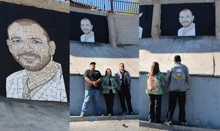 Mural a Sunshine Rodríguez, miembros de Boquilla Negra y quien fuera esposa en vida del líder pesquero.
