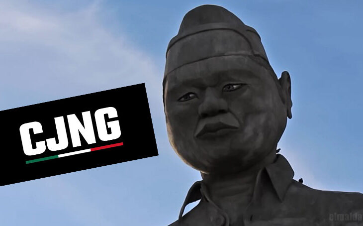 Logo del CJNG y el cocinero chino.