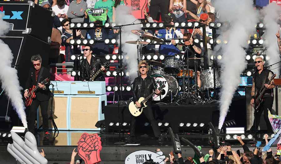 Green Day en el Super Bowl XL.