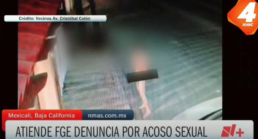 Pervertido captado por cámaras de vecinos.