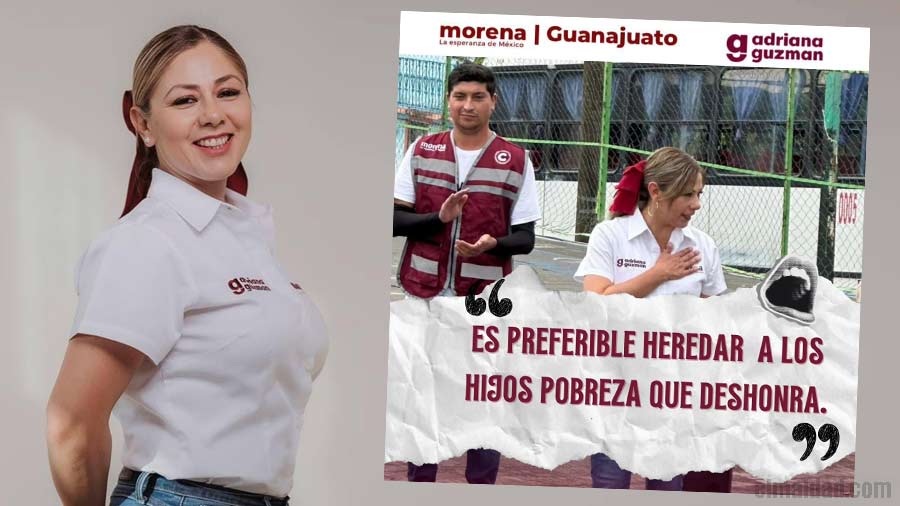 Adriana Guzmán, presidenta del cómite estatal de Morena en Guanajuato.