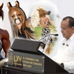 Mujeres caballo y el diputado del PT.