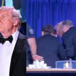 Donald Trump en la cena en el hotel Hilton.