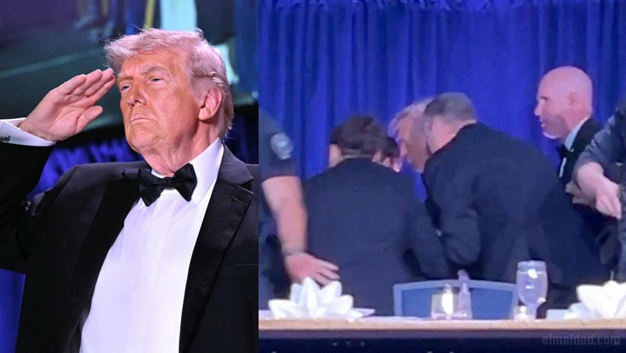 Donald Trump en la cena en el hotel Hilton.