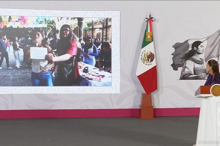 Se manifiestan en enlace a la mañanera de Sheinbaum.