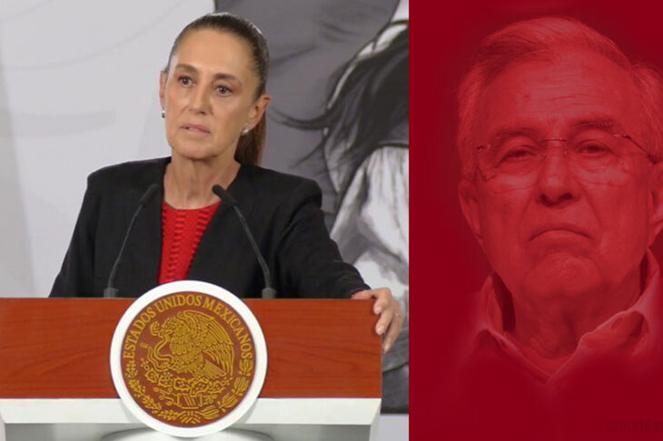 Claudia Sheinbaum reconoce que Rocha Moya tiene ficha roja.